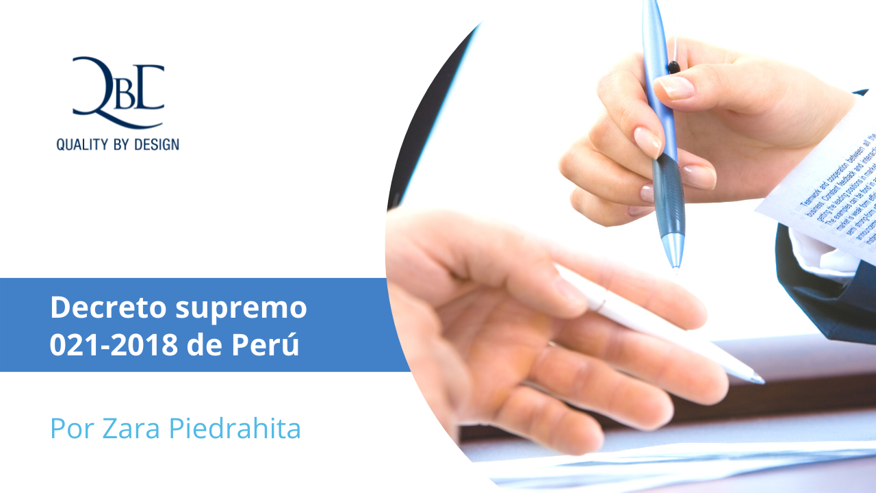 Decreto supremo 021-2018 de Perú